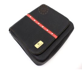 Vogue Crafts and Designs Pvt. Ltd. manufactures Black and Red Sling Bag at wholesale price.